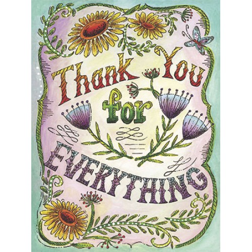 LEANIN TREE GREETING CARD THANK YOU FOR EVERYTHING